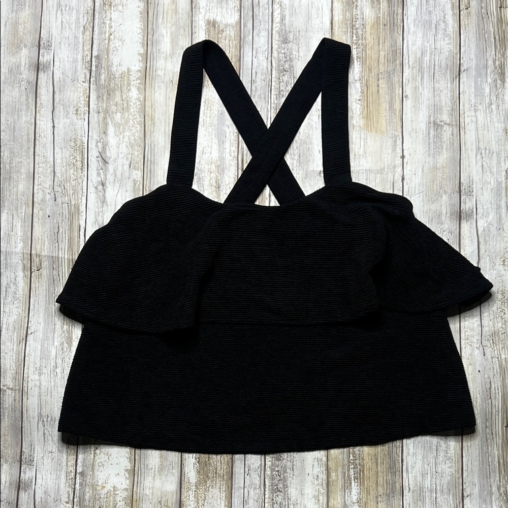 Madewell Black Ruffle Camisole Sz XS